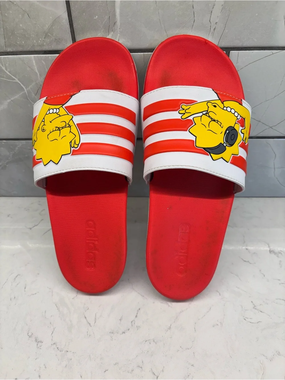 ADIDAS The Simpsons Adilette Comfort Slides Lisa Men Size 7
